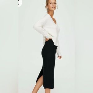 Vero Moda black midi skirt small S
